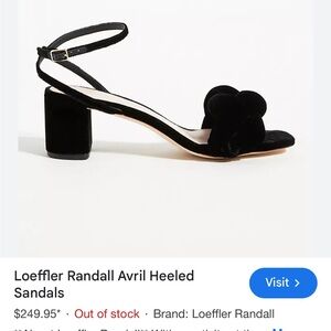 Loeffler Randall black velvet strappy sandals